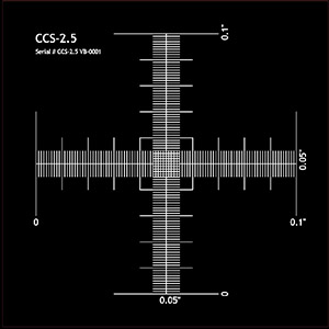 CCS-2.5 Micro-Tec 1 pollice scala, 0,001 pollici div., Si / Cr, opaco