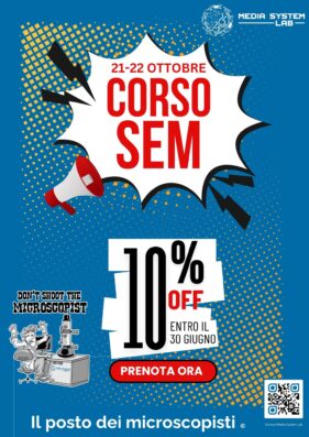 Corso di microscopia elettronica a scansione presso Media System Lab a Rovereto