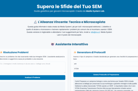 microscopia elettronica, supporto ai microscopisti, sem, microscopio elettronico a scansione