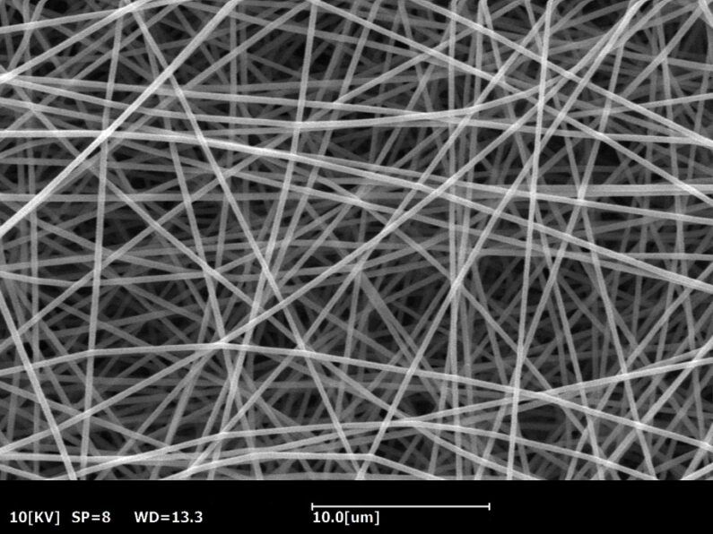 acido ialuronico, elettrospinning, microscopia elettronica