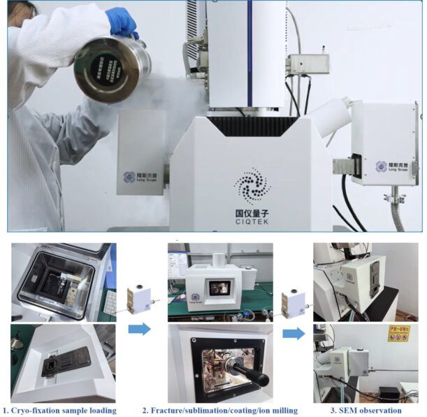 cryo-sem, crio-sem, microscopio elettronico a scansione, ciqtek, cella peltier